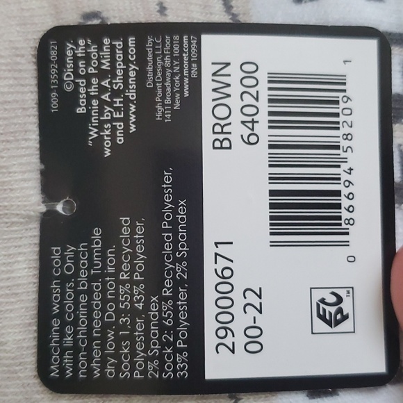 3-Pack Winnie the Pooh Tigger Disney low cut no show socks set - Picture 5 of 6